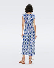 Dorothee Dress in Vintage Cane Midnight Blue