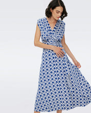 Dorothee Dress in Vintage Cane Midnight Blue