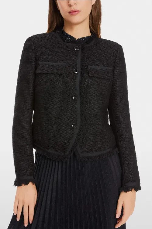 Black Collarless Jacket