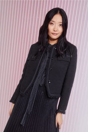 Black Collarless Jacket