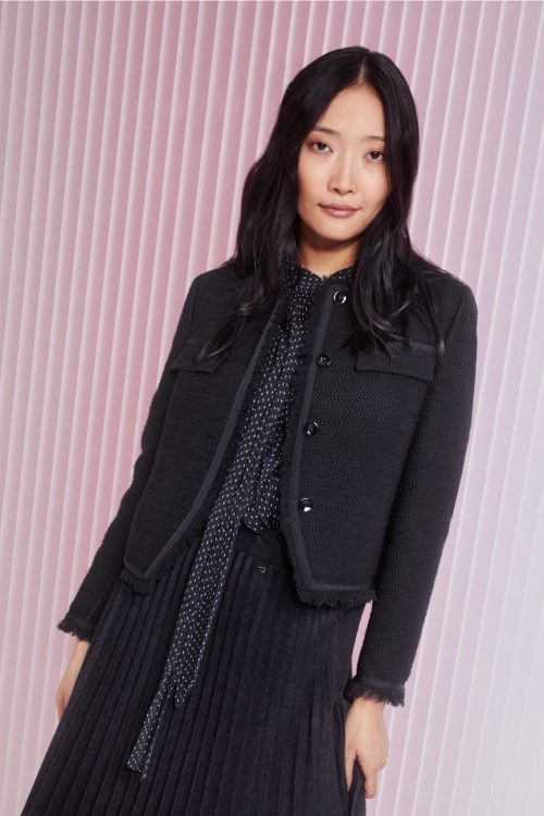 Black Collarless Jacket