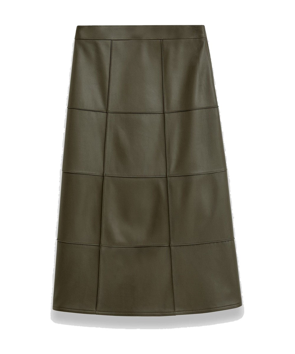 JOSEPH Keller Grid Nappa Skirt Avocado