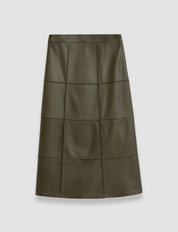 Keller-Skirt-Grid Nappa Avocado