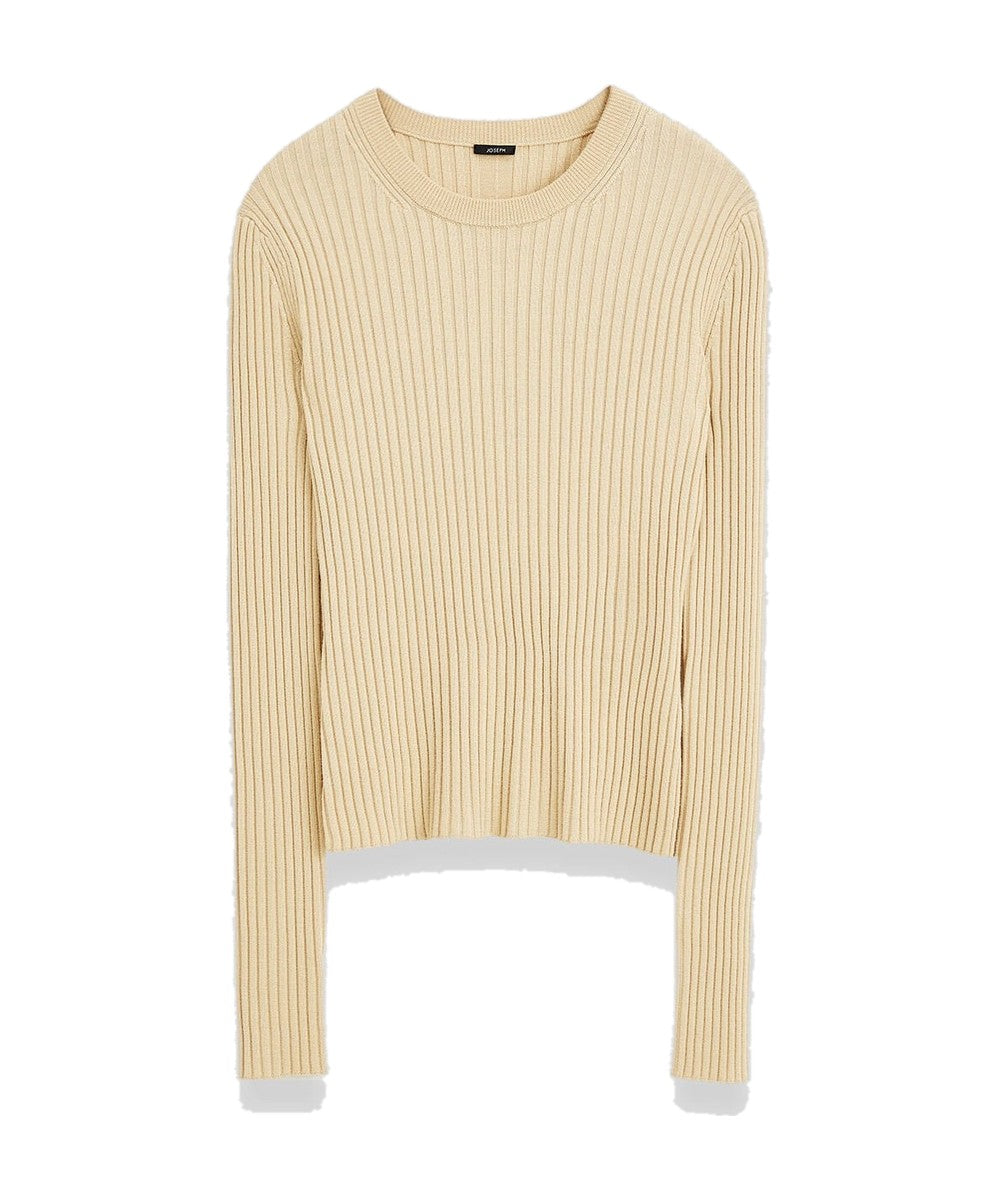 JOSEPH Merino Silk Rib Round Neck Jumper