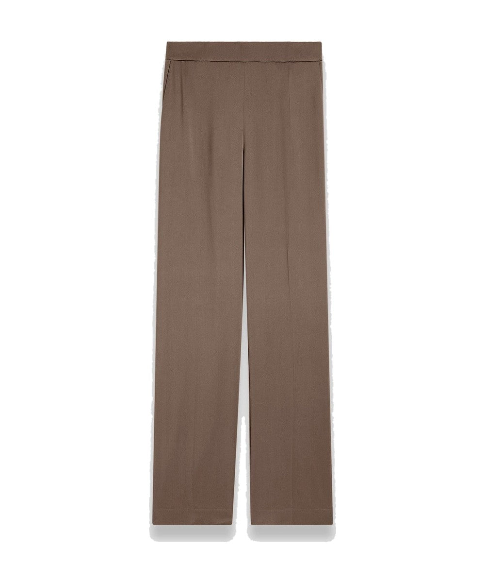 JOSEPH Tova Silk Satin Trousers Escargot