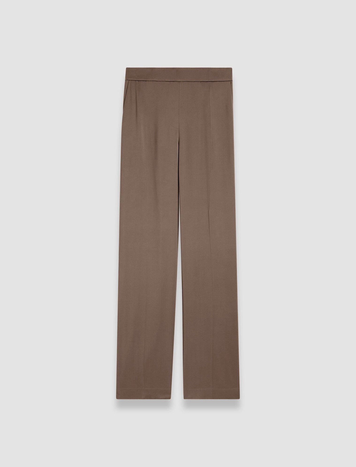 Tova Silk Satin Trousers Escargot