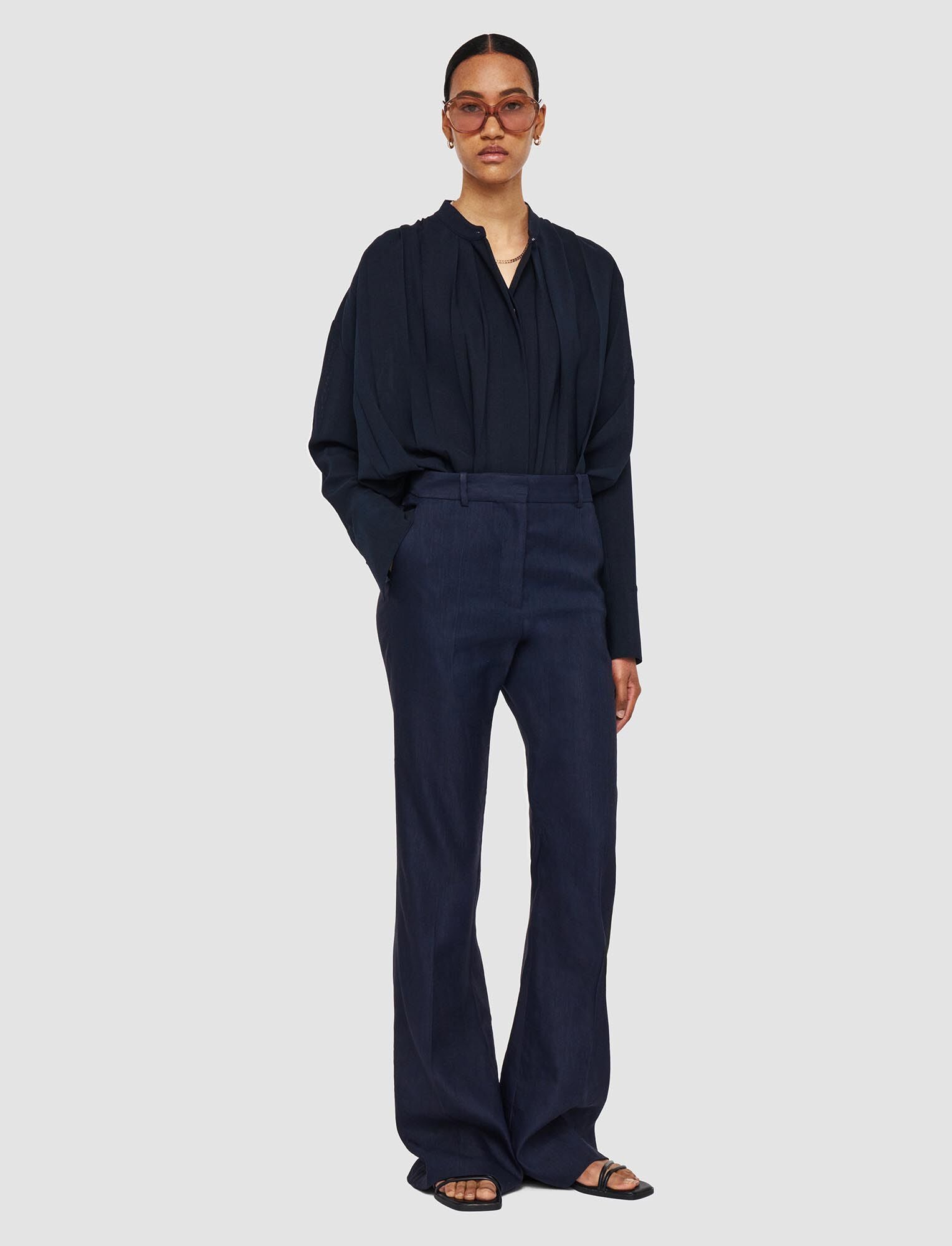Tafira Gabardine Stretch Trousers Navy