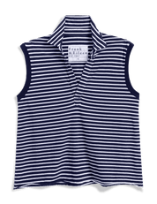 Olivia Popover Henley Tank Yacht Stripe