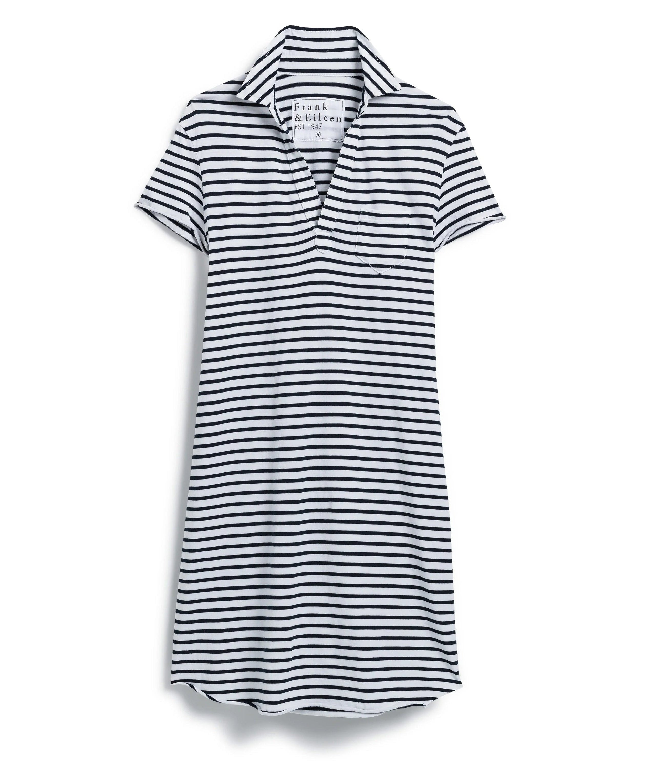 Frank & Eileen Lauren Polo Dress Navy Stripe