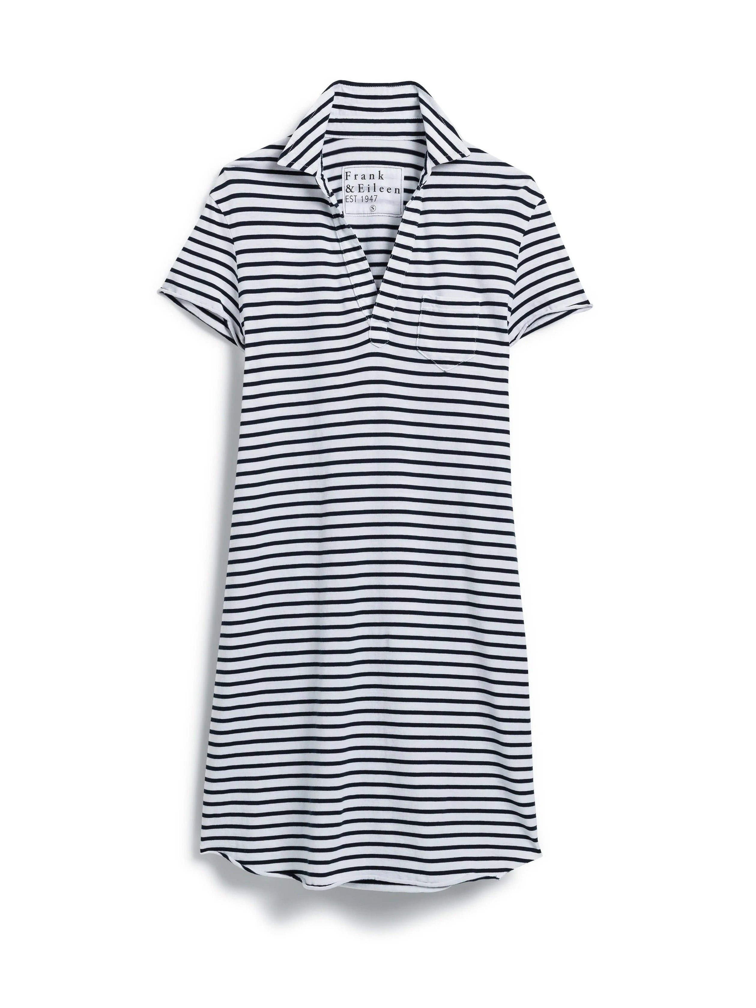 Frank & Eileen Lauren Polo Dress Navy Stripe