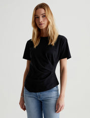 Rini Side Pleat T-Shirt Black