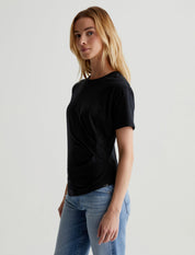 Rini Side Pleat T-Shirt Black