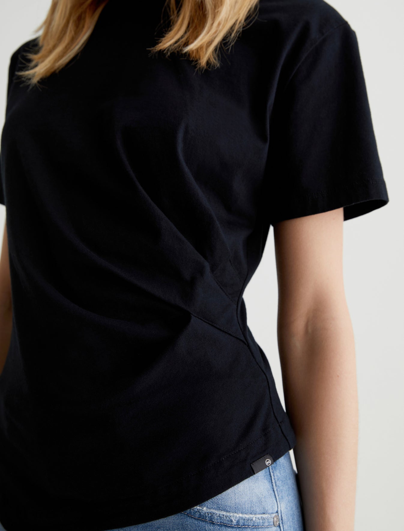 Rini Side Pleat T-Shirt Black