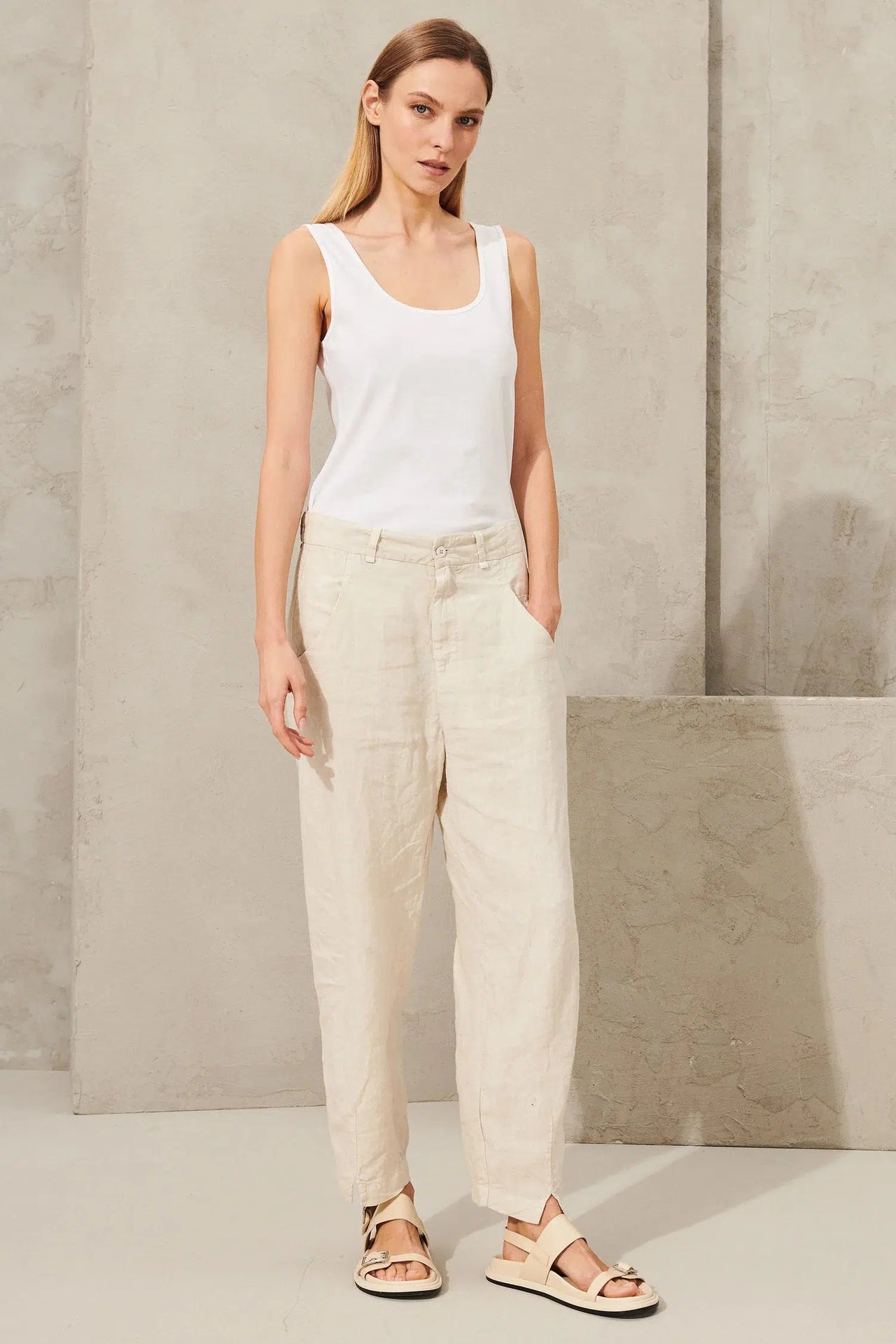 Linen signature pants