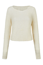 Lotus White Silk L/S Knit