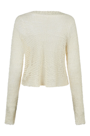 Lotus White Silk L/S Knit