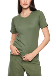 Olivine Ribbed T-Shirt
