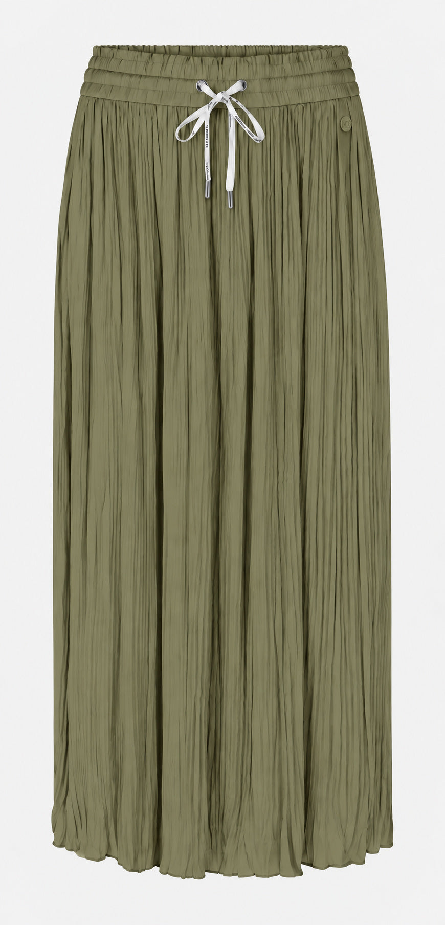 Softly Pleated Olivine Skirt