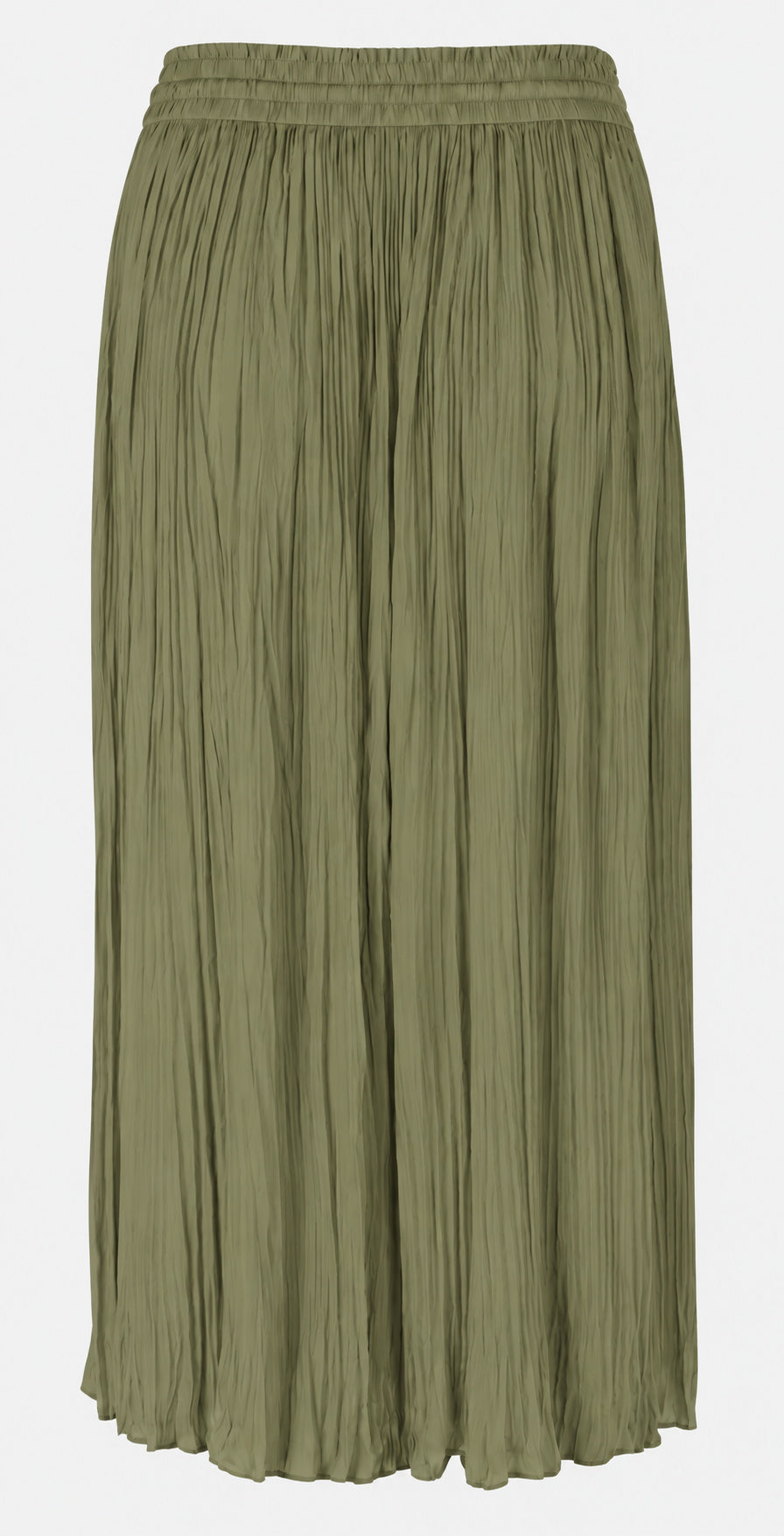 Softly Pleated Olivine Skirt