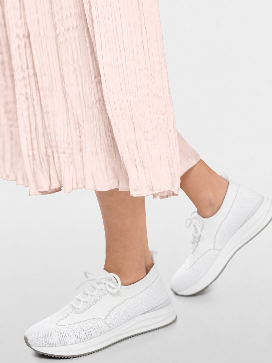 Softly Pleated RoseWater Skirt