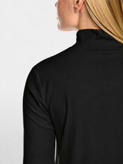 Short T-shirt with Mock Turtle