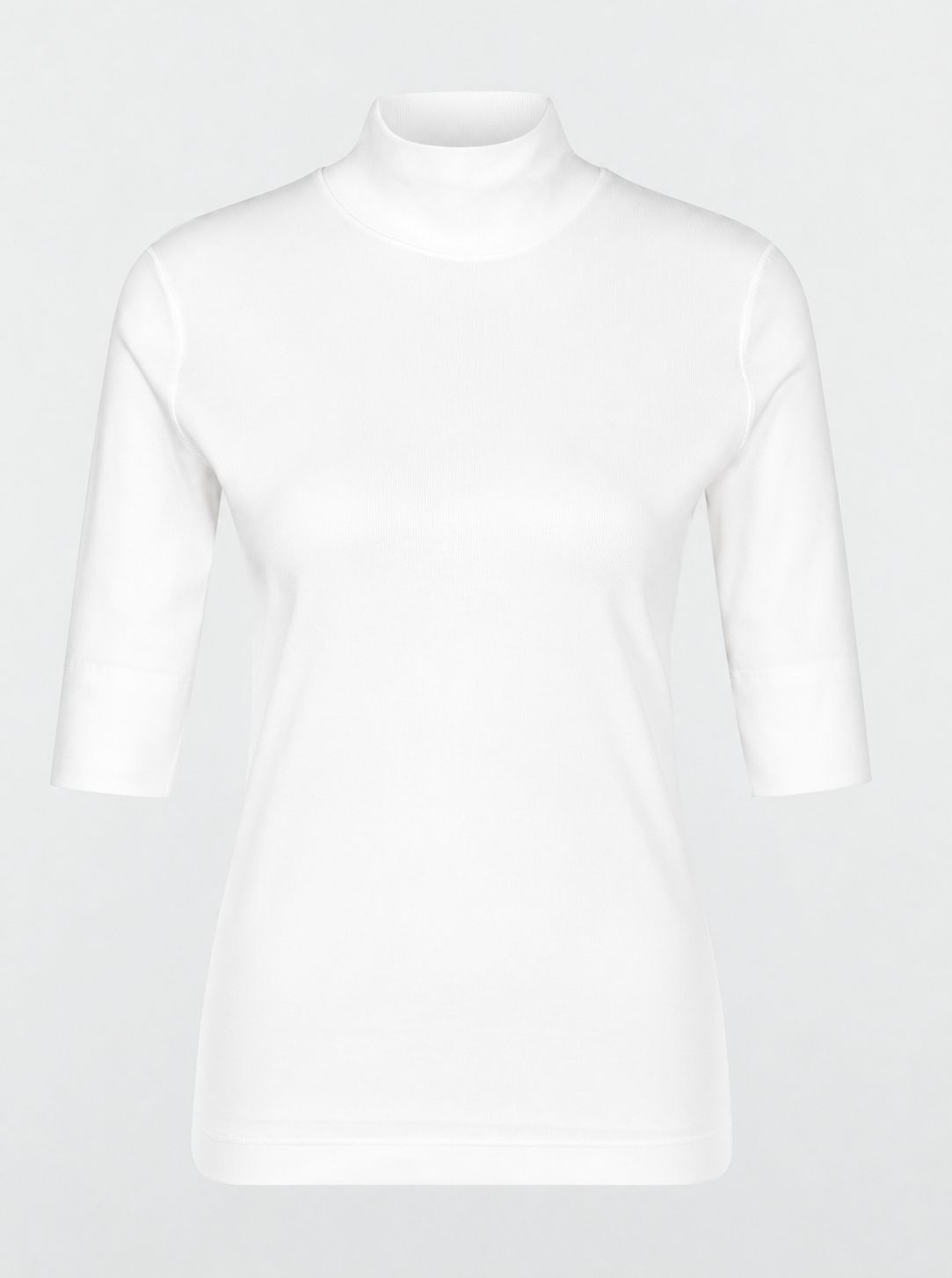 Short T-shirt with Mock Turtle