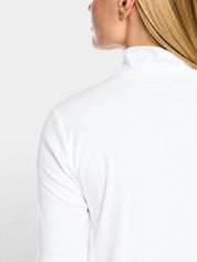 Short T-shirt with Mock Turtle