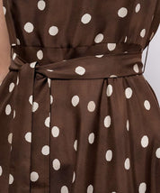Martina Polka-Dot Silk Dress