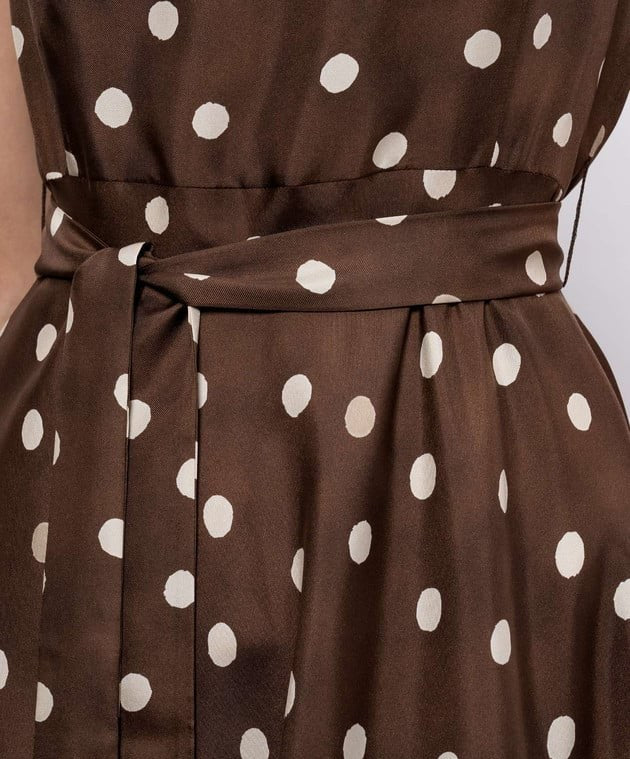 Martina Polka-Dot Silk Dress