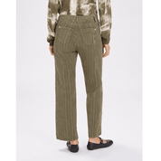 Method Khaki Striped Cropped Pants