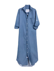 Rory Maxi Shirtdress Vintage Stonewashed Indigo
