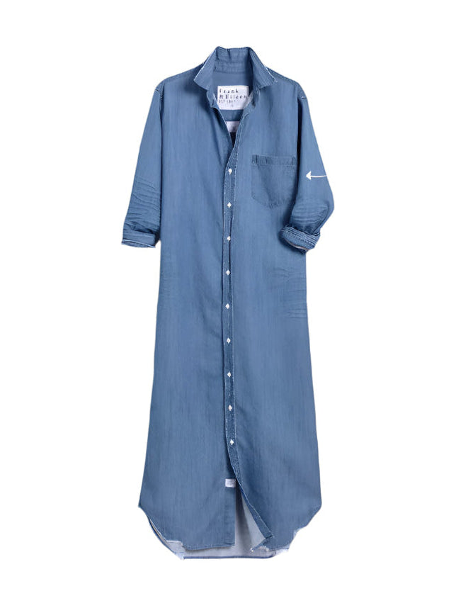 Frank & Eileen Rory Maxi Shirtdress Vintage Stonewashed Indigo
