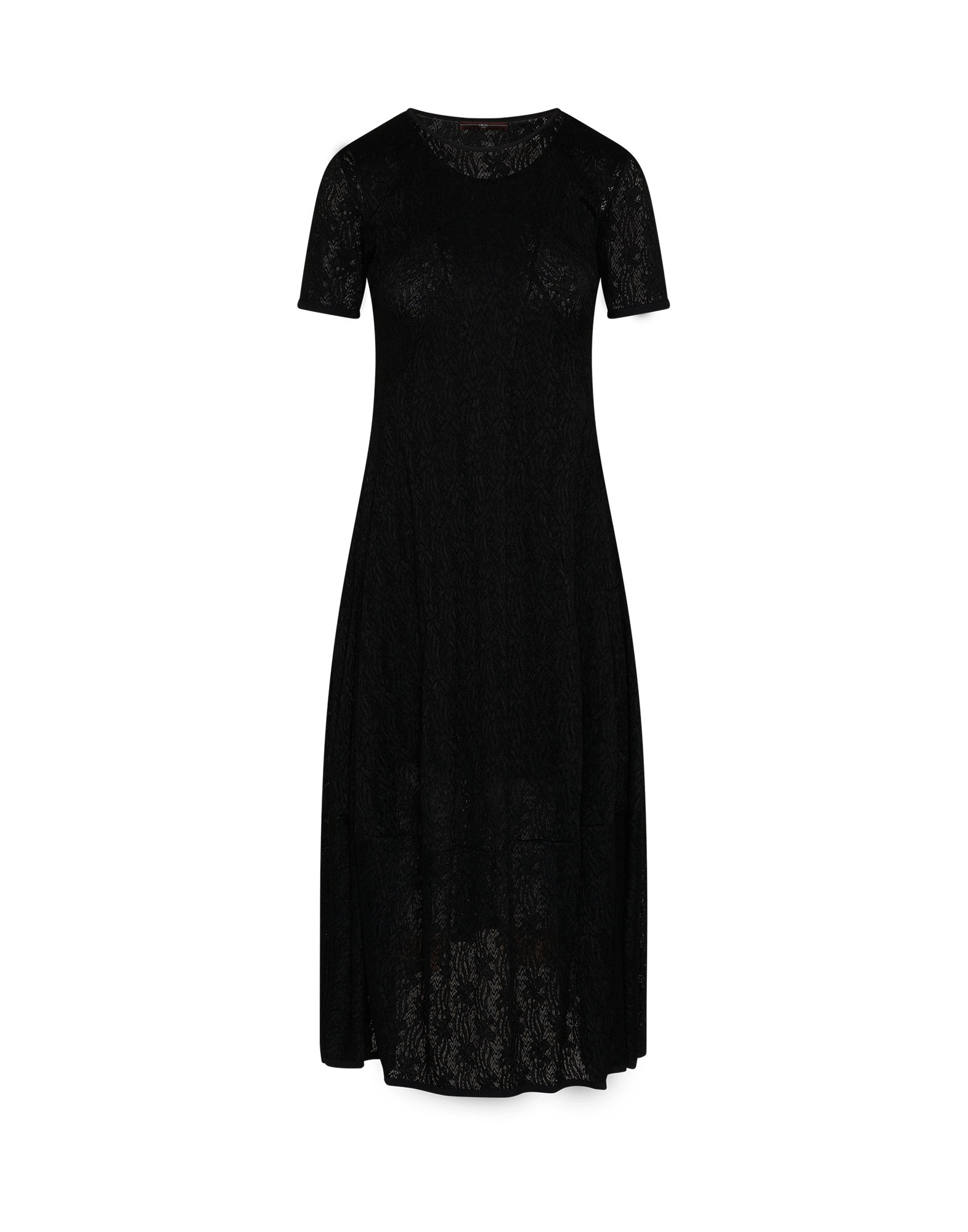 Mesmerize Fit and flare dress in black tech lace