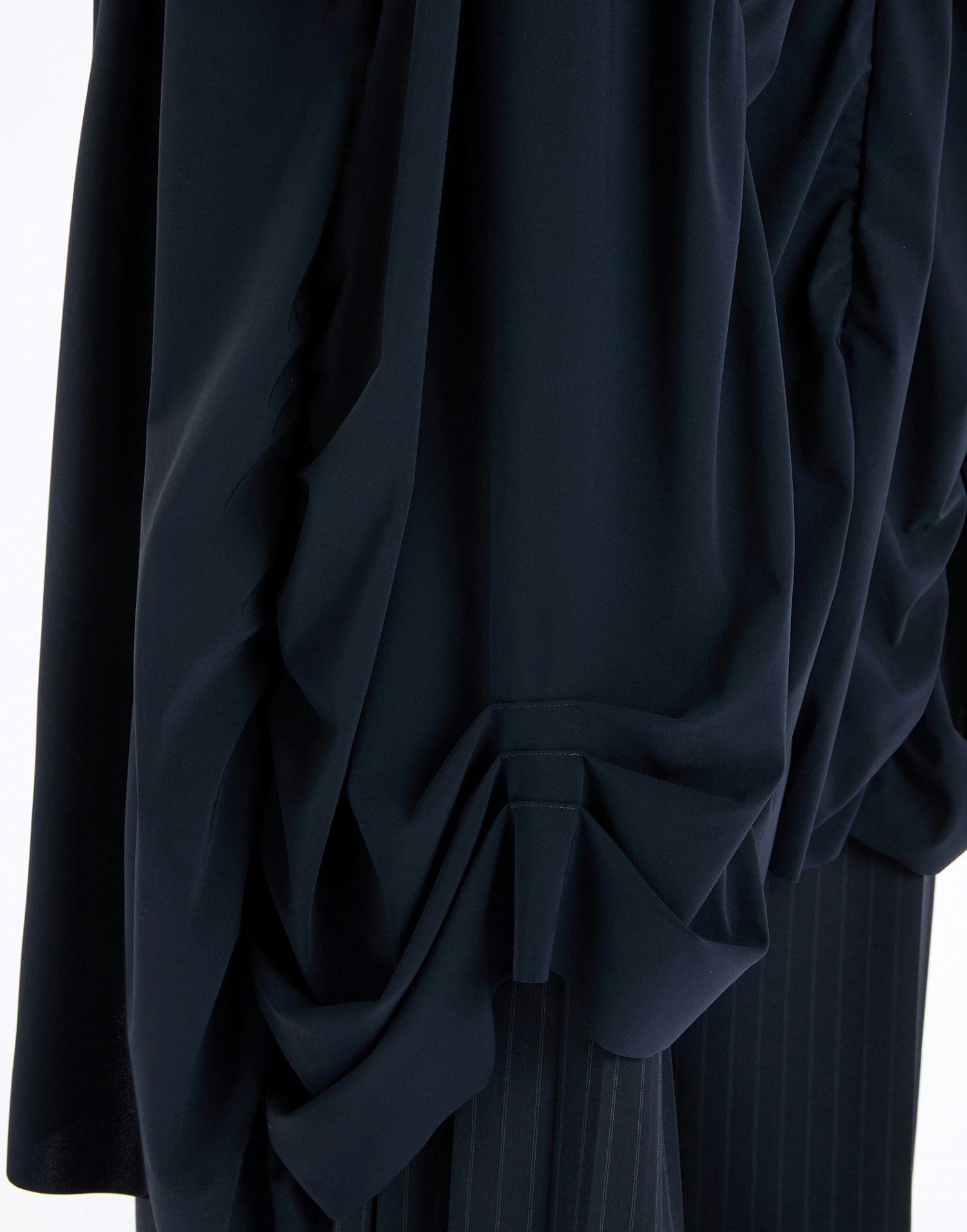On Top Midnight Blue Midi Dress with Draping