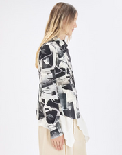 Hadron Shirt in Black and White Print