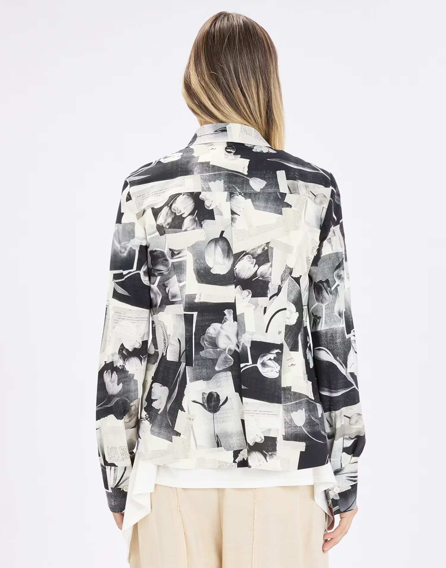 Hadron Shirt in Black and White Print