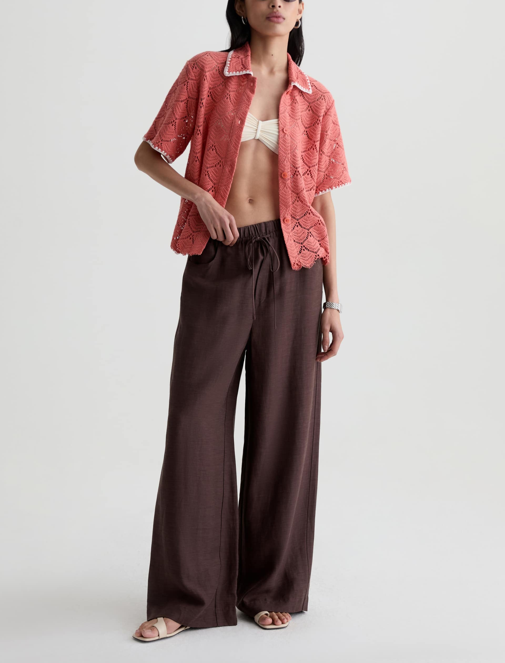 Century Cinched Oak Barrel Brown Pant