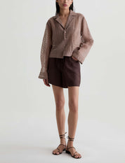 Century Cinched Oak Barrel Brown Shorts
