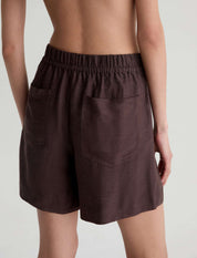 Century Cinched Oak Barrel Brown Shorts