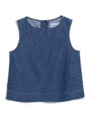 Shelley Shell Tank Distressed Indigo
