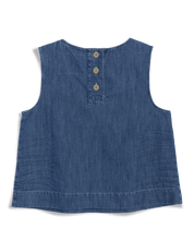 Shelley Shell Tank Distressed Indigo