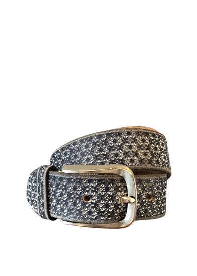 Mara Blue Leather Belt