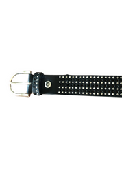 Romee Black Belt with Silver Buttons