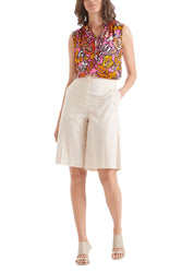 High-Waisted Cotton Shorts