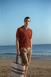 Tennis Textured Knit Polo