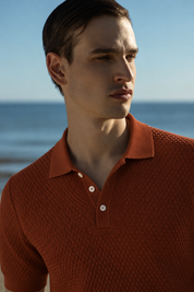 Tennis Textured Knit Polo
