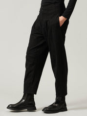 Cotton Stripe Black Pant
