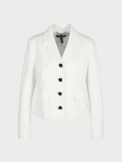 Short White blazer with quilted edges