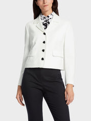 Short White blazer with quilted edges