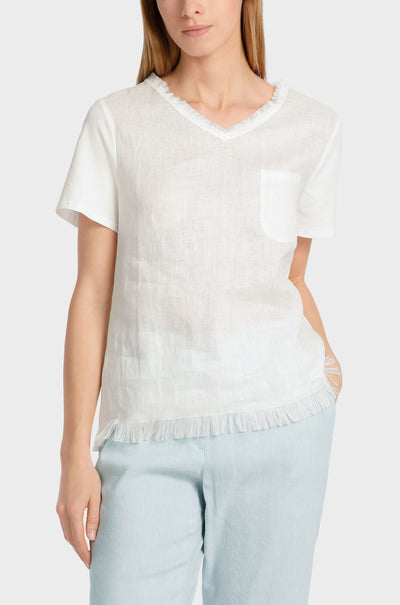 Off White Top with Fringe